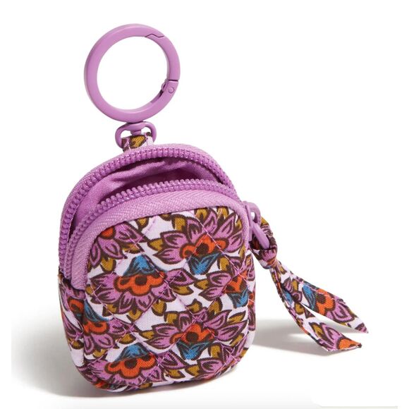 Vera Bradley Handbags - New Vera Bradley Essential Bag Charm for AirPods Ear Buds Purple Orange E18